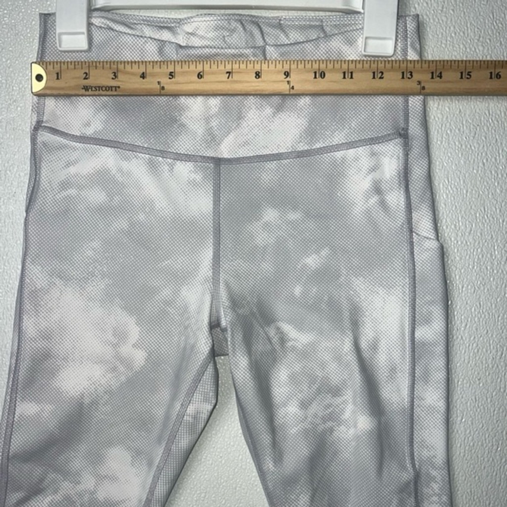 Athleta Women's Ultimate Stash Pocket Printed Crop Leggings White Gray Size M - Picture 4 of 10